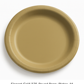 Elegant Gold 6.75" Round Paper Plates - 16ct
